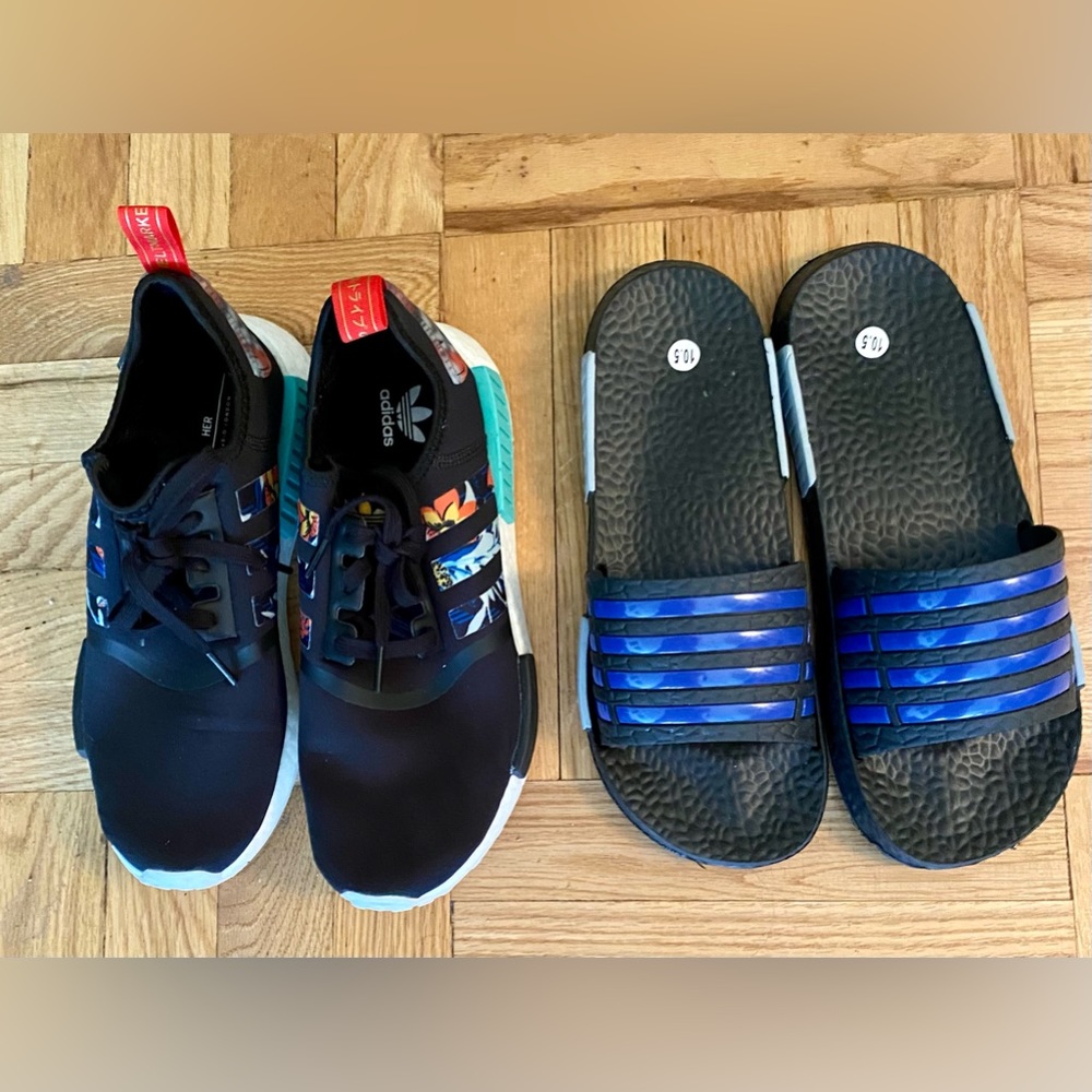 Adidas Her Studio and No Brand Women’s Flip Flips. Size 10.5